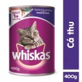 Thức Ăn Cho Mèo Whiskas Vị Cá Thu Và Cá Mòi Lon 400g