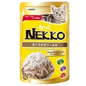 Sốt mèo Nekko cá ngừ phủ cá shirasu Nhật 70g | Tuna top Shirasu