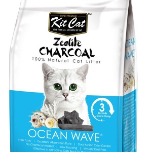 Kit Cat Zeolite Charcoal Ocean Wave 4kg cát vệ sinh khử mùi