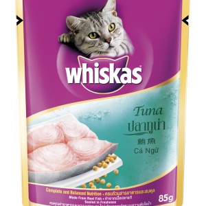 COMBO 12 GÓI WHISKAS TUNA 85GR - SỐT DÀNH CHO MÈO LỚN VỊ CÁ NGỪ 85GR