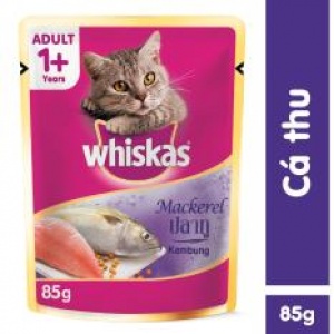 24 gói sốt cho mèo lớn Whiskas vị cá thu 85gr