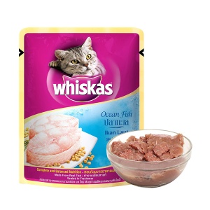 Combo 12 gói whiskas OCEAN FISH - vị cá biển 85gr