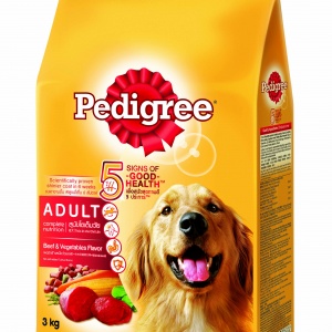 Thức Ăn Cho Chó Vị Thịt Bò Và Các Loại Rau Củ Pedigree Dạng gói 3kg