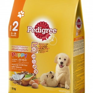 Thức Ăn Cho Chó Con Pedigree Vị Gà Và Trứng Dạng gói 3kg