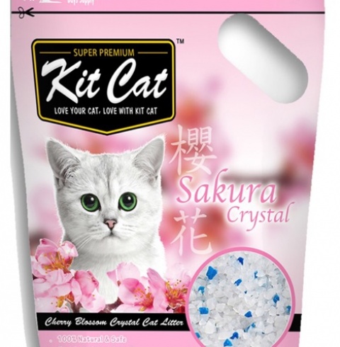 Cát Vệ Sinh Cho Mèo Kit Cat Sakura Crystal 5L