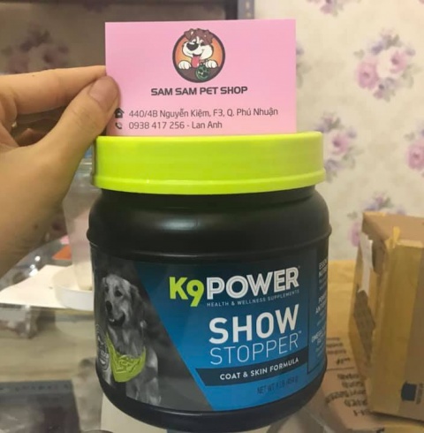 K9 Show Stopper -Bột dưỡng lông giúp làm dài và giảm rụng lông 