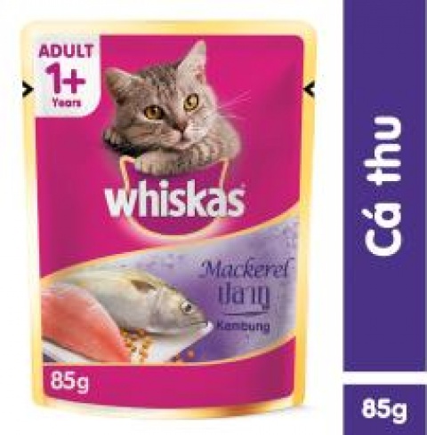 24 gói sốt cho mèo lớn Whiskas vị cá thu 85gr