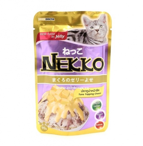 Sốt mèo Nekko cá ngừ phủ phô-mai 70g | Tuna top cheese