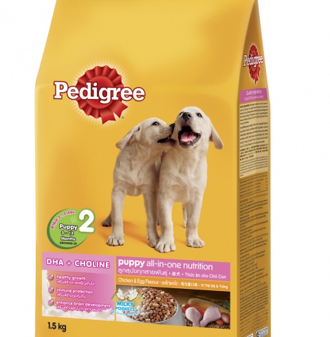 Thức Ăn Cho Chó Con Pedigree Vị Gà Và Trứng Dạng Túi 1.5kg