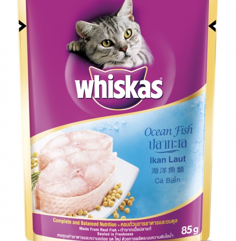 Combo 24 gói whiskas OCEAN FISH - vị cá biển 85gr