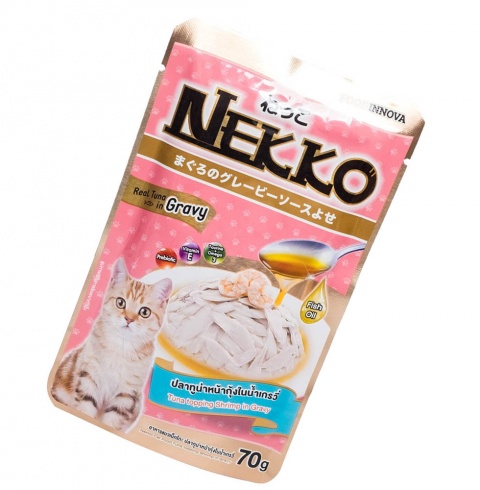 Nekko cá ngừ phủ tôm và sỏ biển có nước sốt 70g