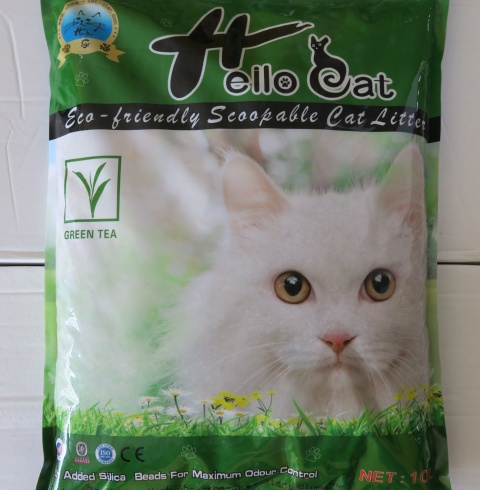 Cát vệ sinh cho mèo HELLO CAT 10 LÍT - hương trà xanh