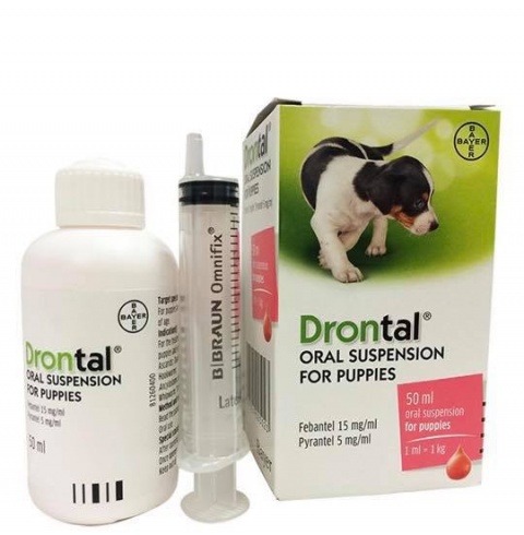 Sổ giun dạng nước cho chó con Drontal Oral Suspension for Puppies 50ml